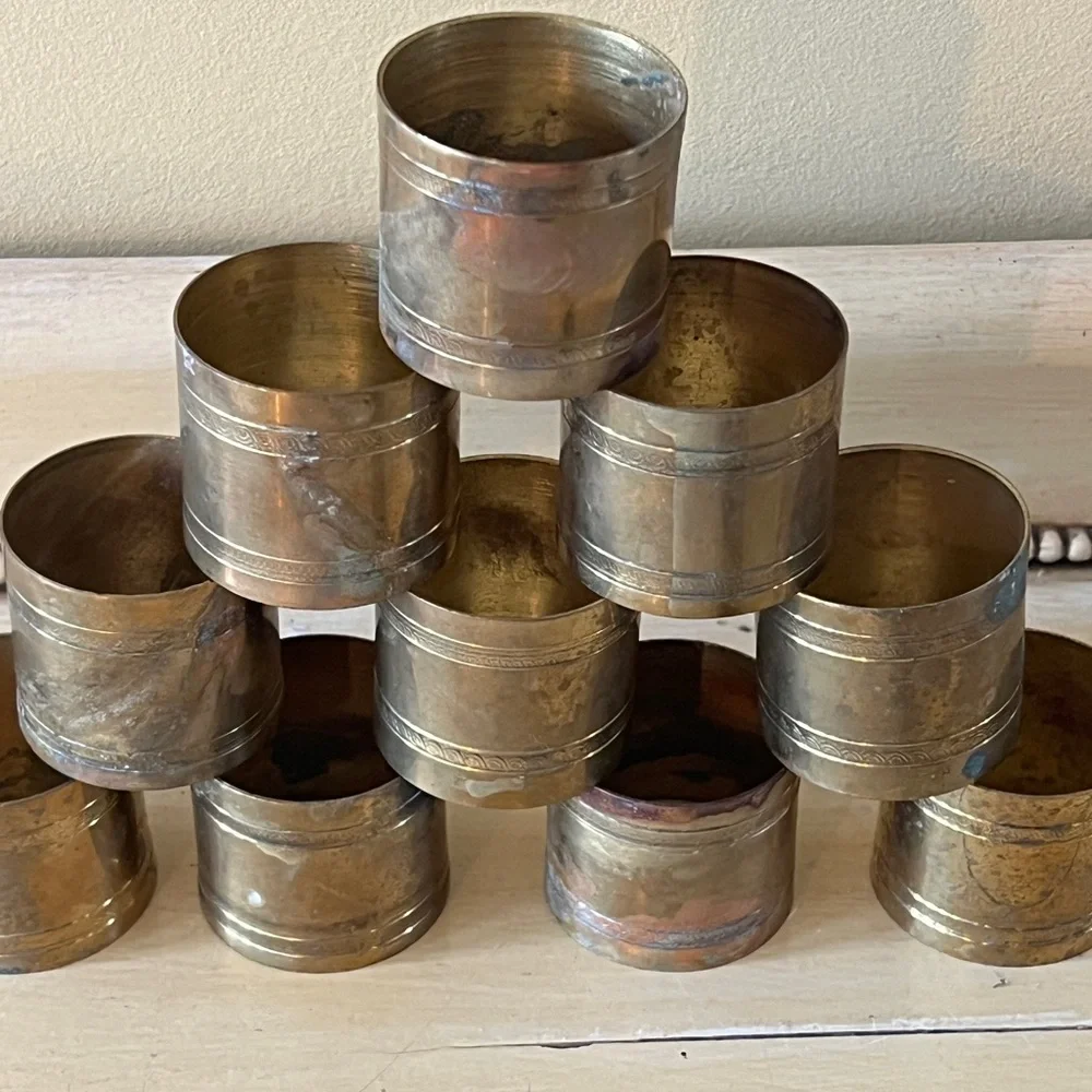 Vintage Brass Napkin Holders
